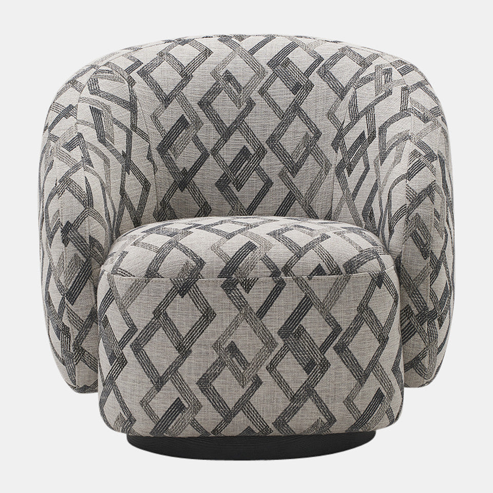 Roundback Chair Gray/Ivory