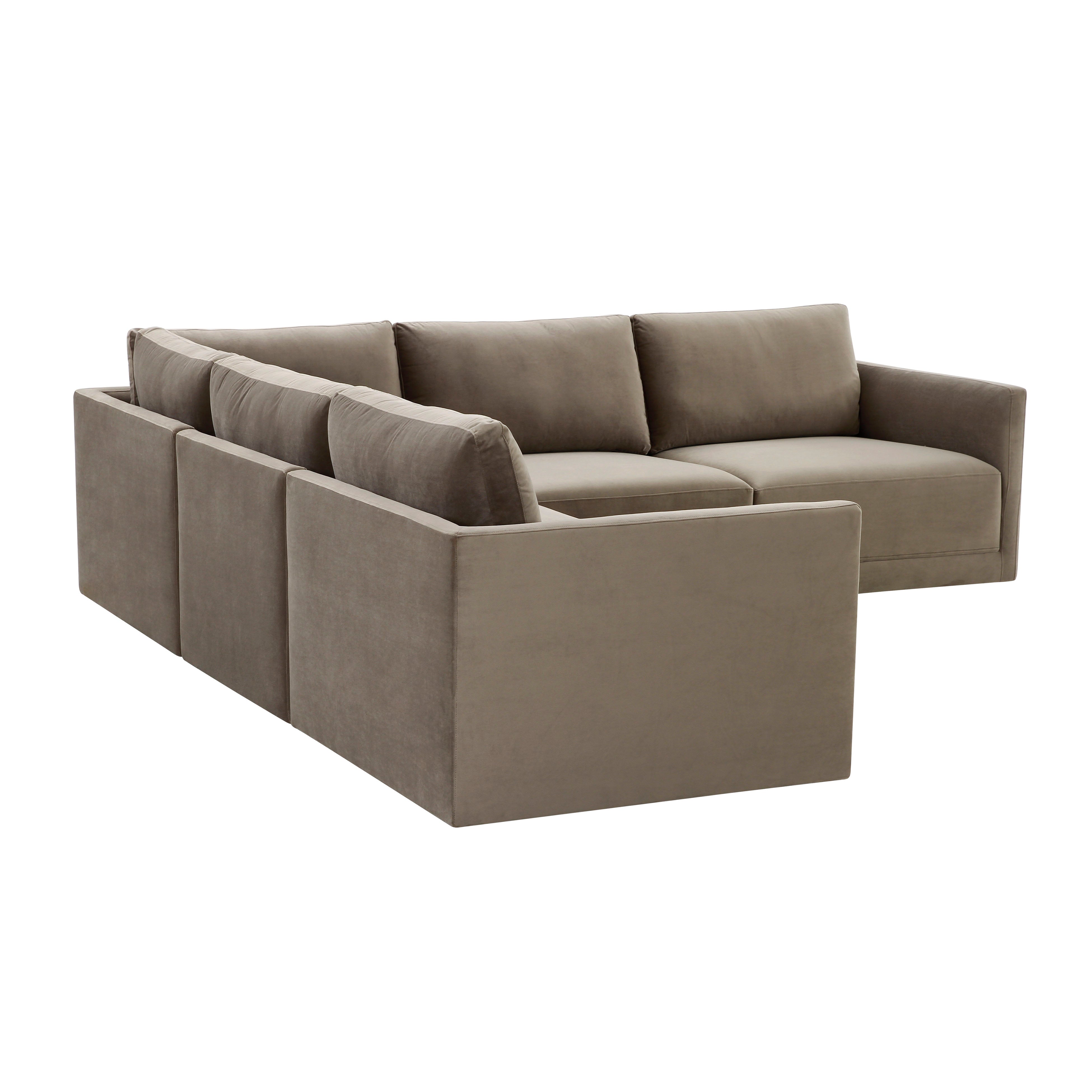 WILLOW TAUPE MODULAR 5 PIECE L SECTIONAL
