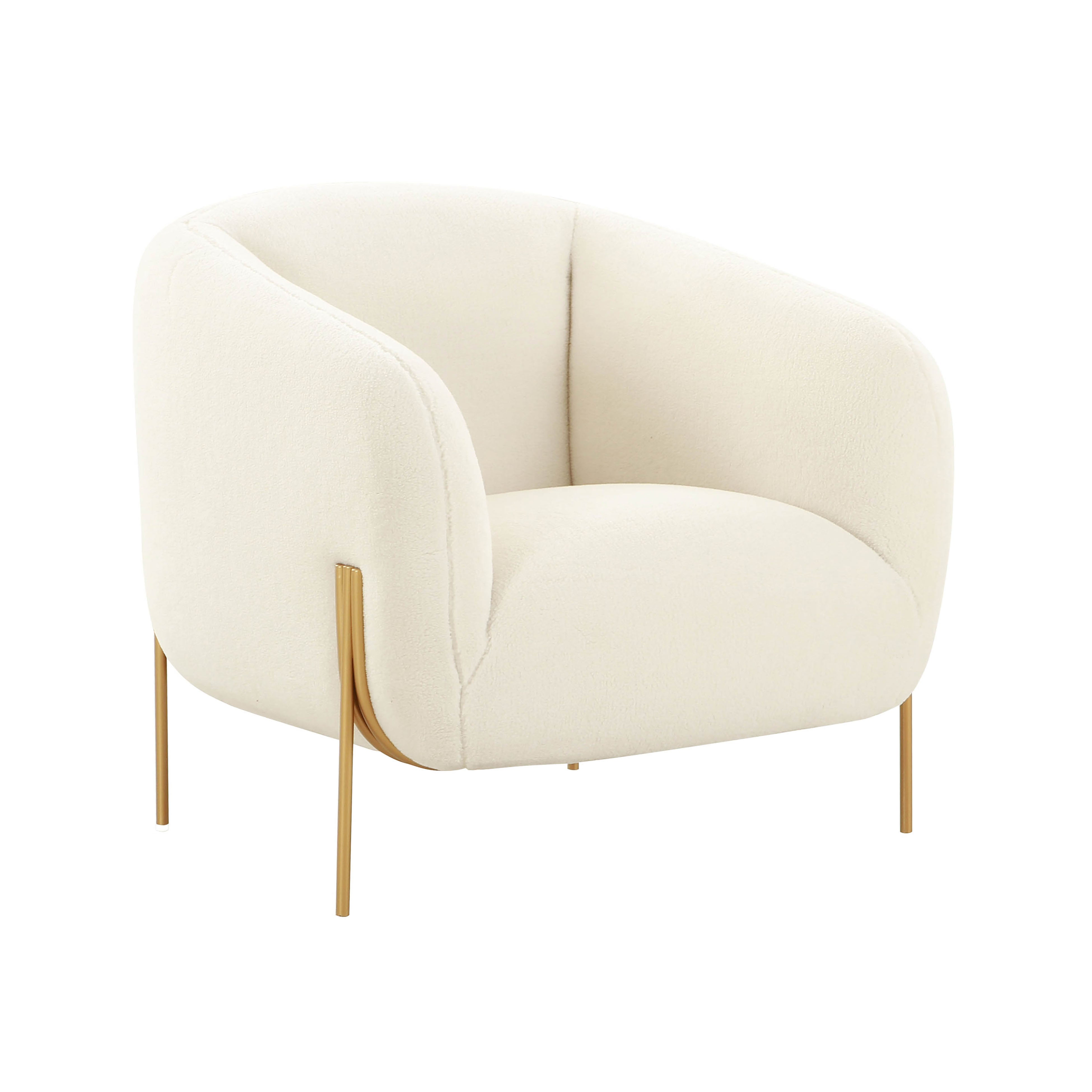 KANDRA CREAM SHEARLING ACCENT CHAIR