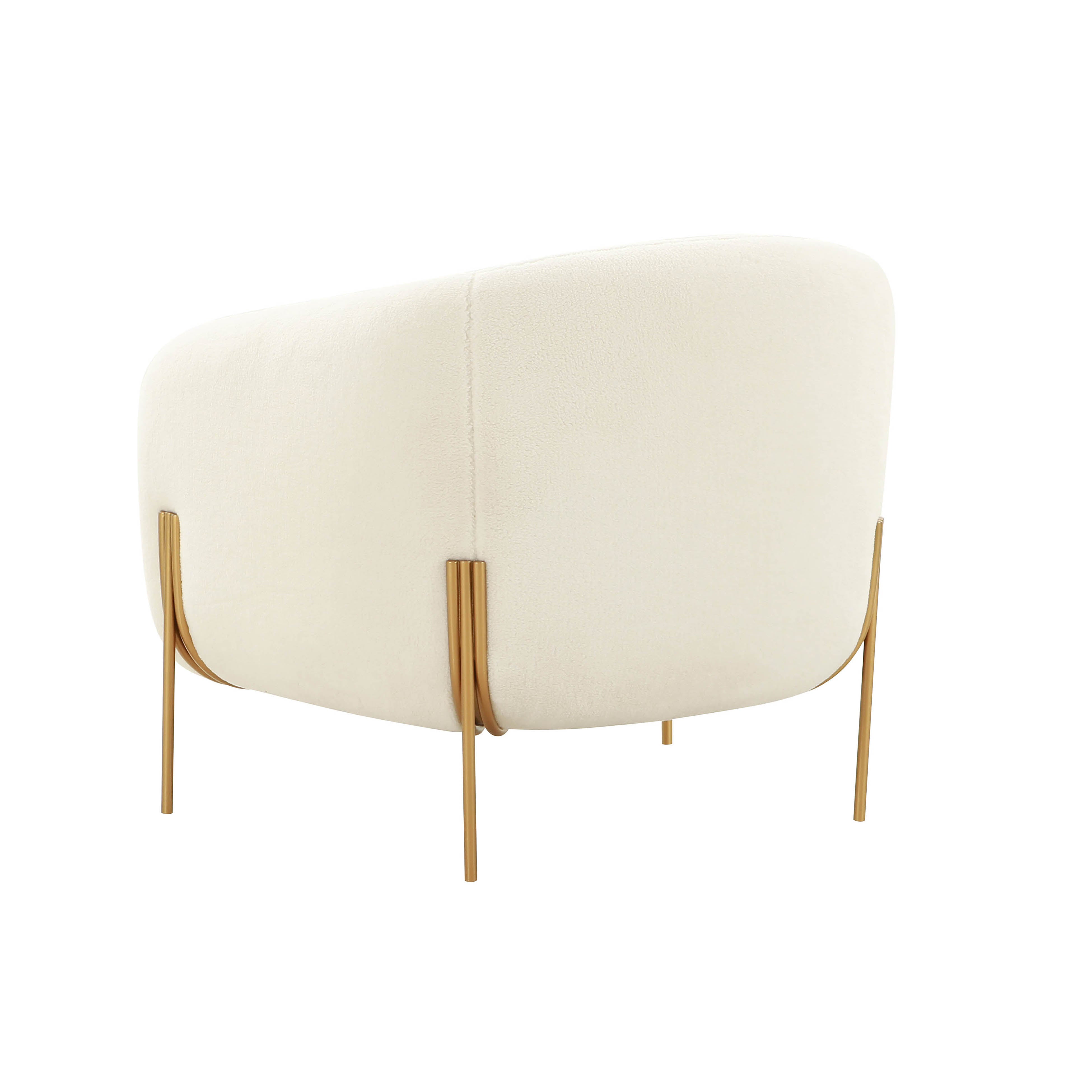 KANDRA CREAM SHEARLING ACCENT CHAIR