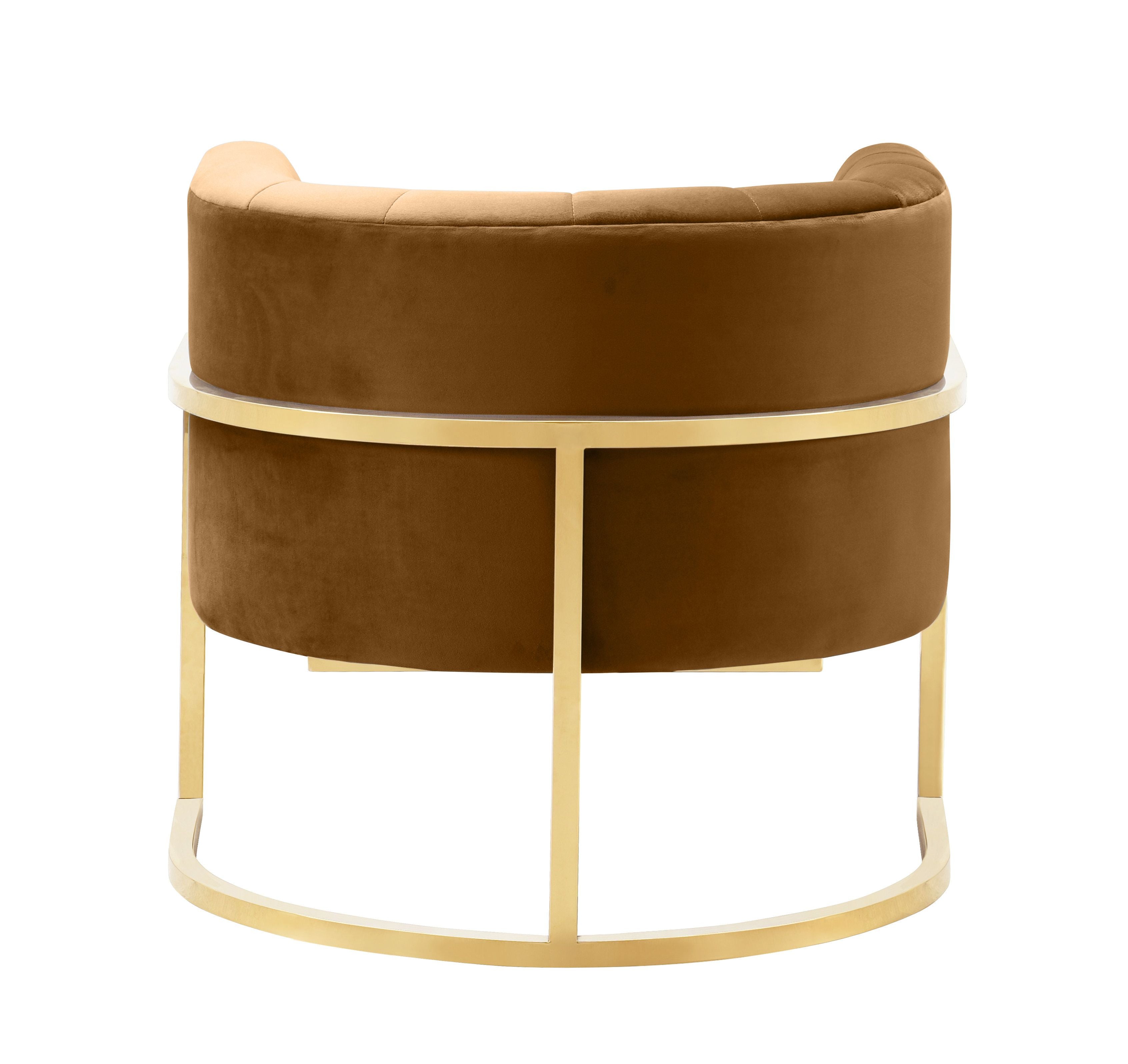 MAGNOLIA SPOTTED CREAM CHAIR WITH GOLD