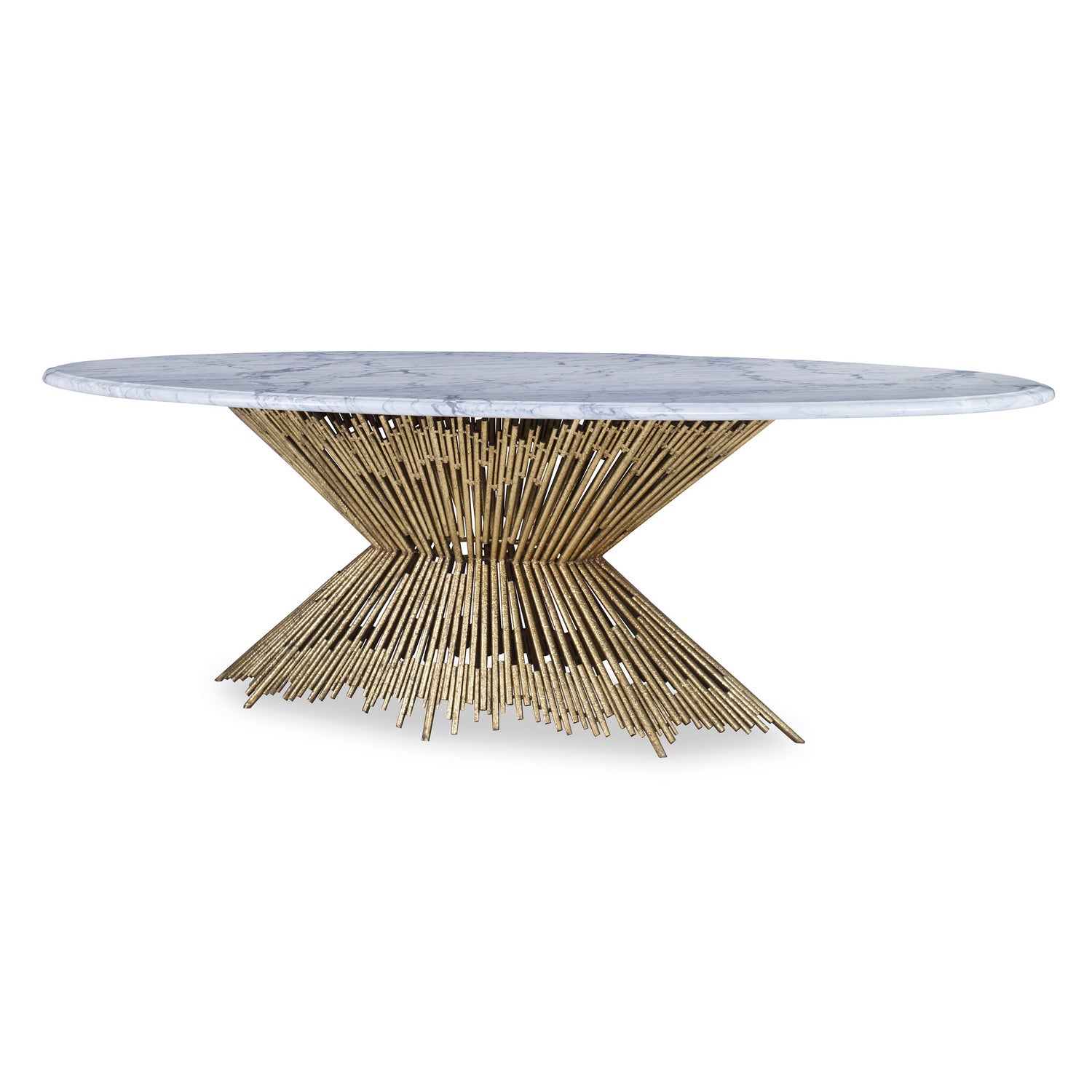 Pick Up Sticks Dining Table in Statuario Marble Top