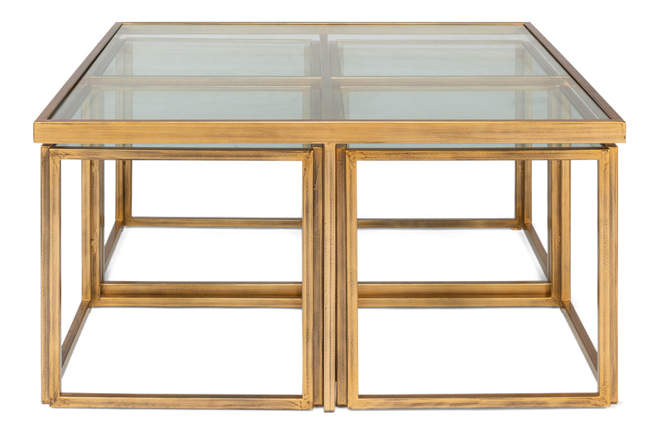 Brass Coffee Table Squared