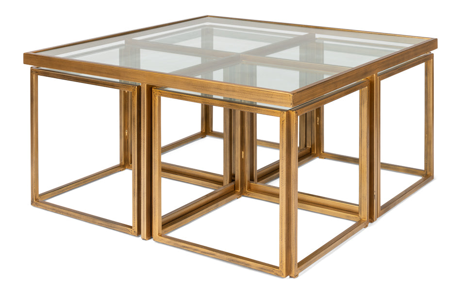Brass Coffee Table Squared